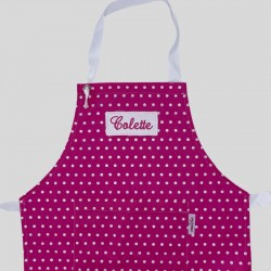 Tablier enfant Pois fuchsia