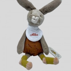 Moulin Roty Grand lapin Terracotta brodé