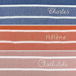 Fouta chevrons brodé