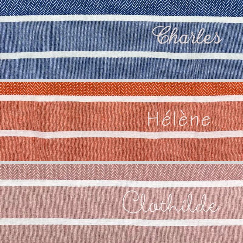 Fouta chevrons brodé