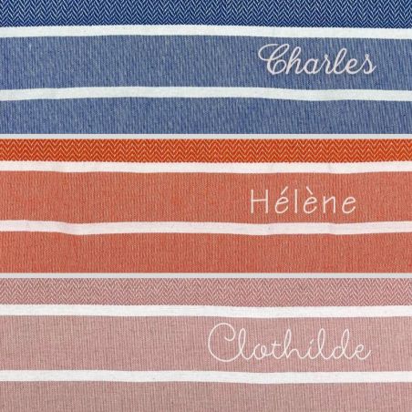 Fouta chevrons brodé