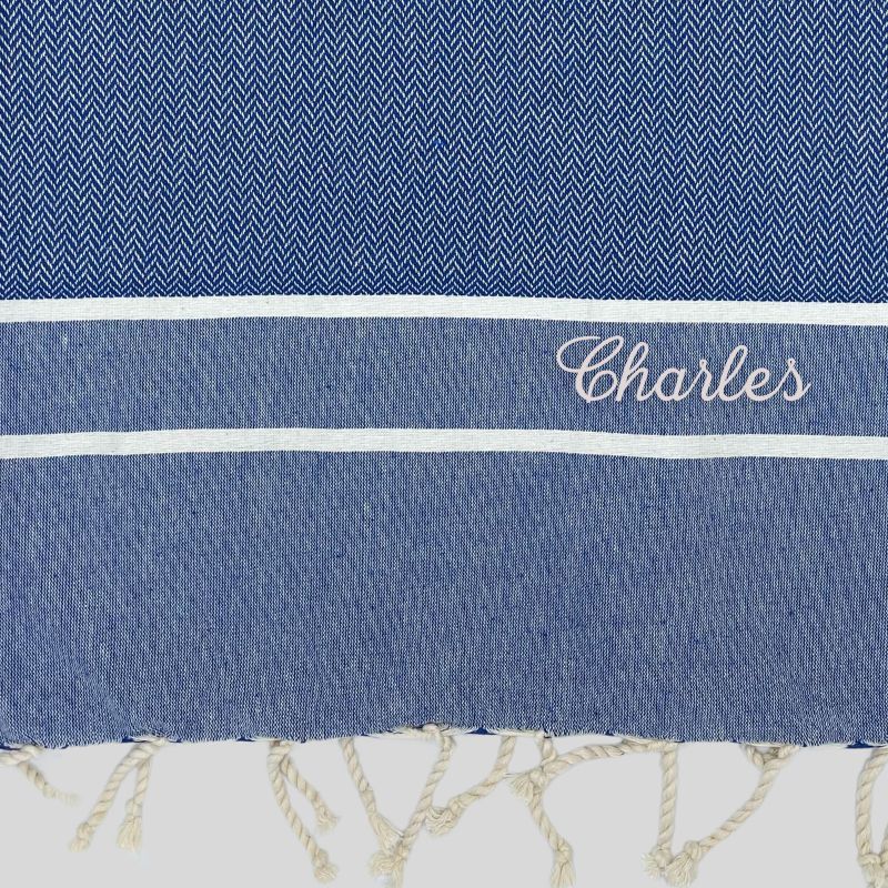 Fouta chevrons brodé