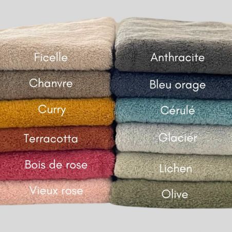 Drap de douche broderie Lettres Bâtons