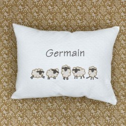 Coussin Moutons taupe