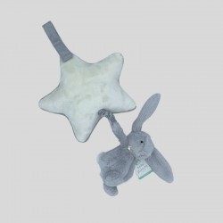 JELLYCAT Lapin gris étoile musicale