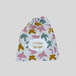 Sac Tissu Oiseaux Petit modèle