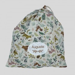 Sac Tissu Double gaze Animaux Grand modèle