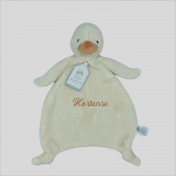 JELLYCAT doudou plat velours Canard brodé