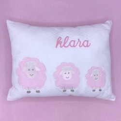 Coussin Moutons rose